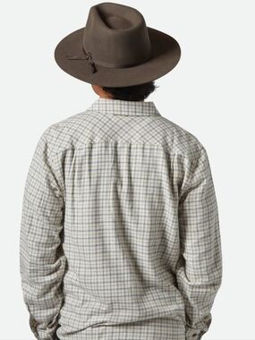 Brixton Cohen Cowboy Hat Coffee Brown Wool XS 6 3/4 Custom Western Shape Unisex